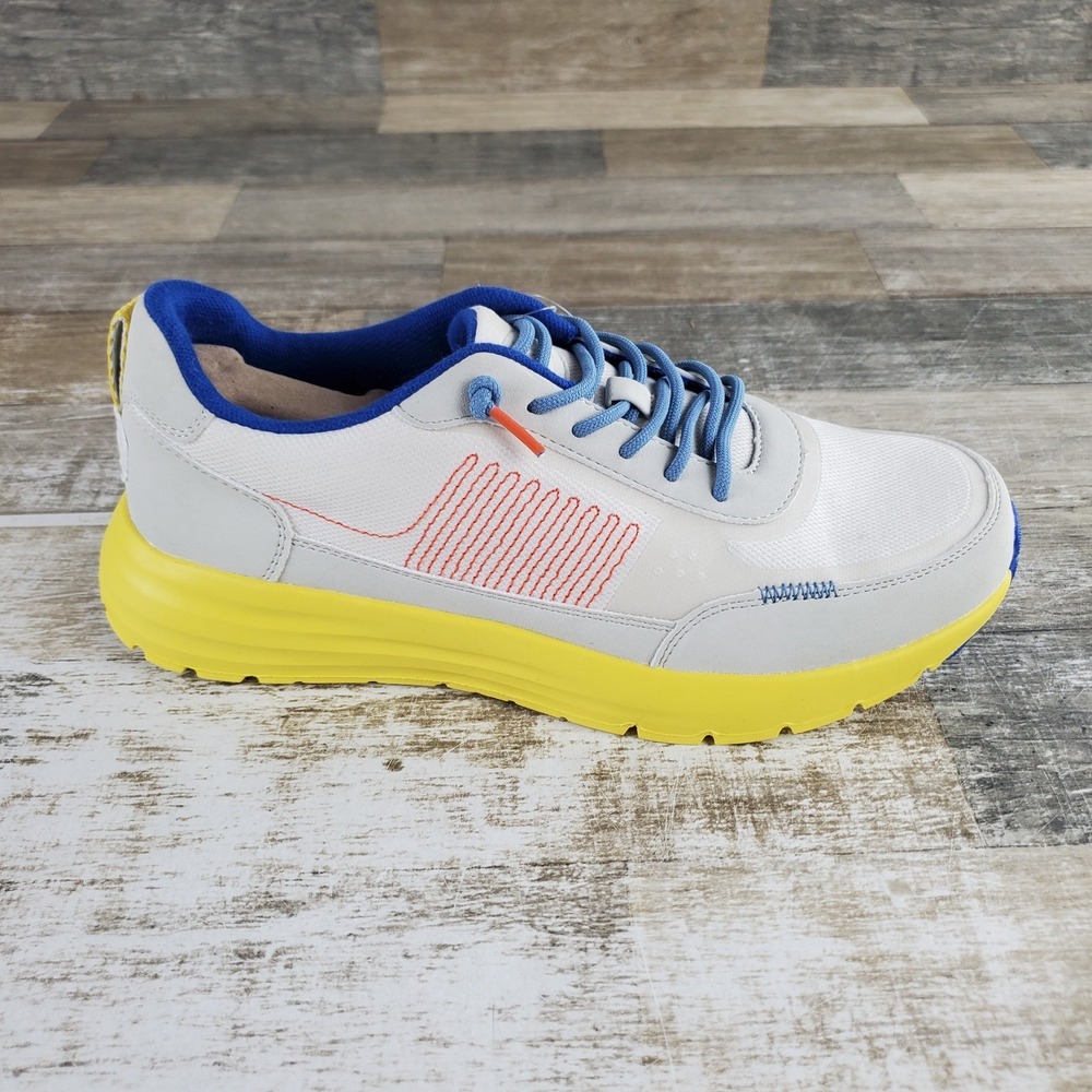 Hey Dude Sirocco Alta Essentials Neon Mens Shoe Sz 9 Heather Gray Yellow Sneaker